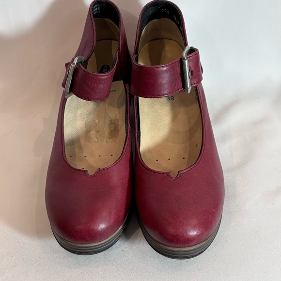 WOLKY Sz 39 Almond Toe Leather Mary Jane Style Heels Shoes - Picture 2 of 11